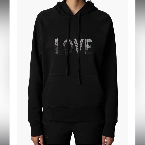 Zadig & Voltaire Upper Western Strass Sweatshirt in Black. NWT. Size XS - Picture 1 of 6